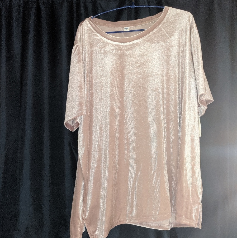 Old Navy Millennial Pink Velour Top